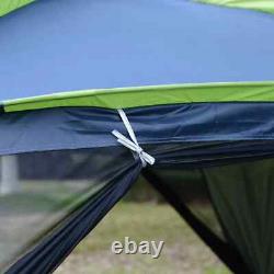 Pop Up Camping Tent Sun Shelter Weather-Resistant with 2-Zip Up Doors Dark Dlue