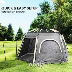 Pop Up Instant Dome Family Tent Rainfly 4Man Outdoor Camping Trip Hiking Shelter