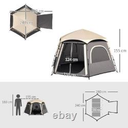 Pop Up Instant Dome Family Tent Rainfly 4Man Outdoor Camping Trip Hiking Shelter