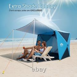 Pop-Up Tent 3-4 Person Beach Camping Festival Family Fun Sun Protection Shelter