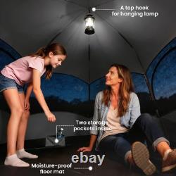 Pop Up Tent 6 Person Camping Dome Rainfly Instant Setup Waterproof Orange