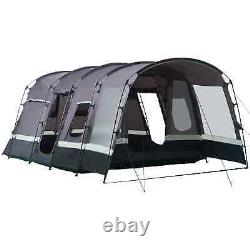 Pop-up Camping Tent 8 Person Large Tunnel Roof Hiking Shelter with Carry Case Grey