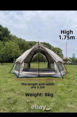 Portable Automatic Pop-up Hexagonal Tent for 5-8 People Double Layer Outdoor