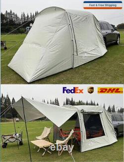 Portable Car Rear Tent Extension Waterproof Trailer Tent Camping Shelter Canopy