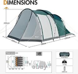 Portal Luxury 4-5 Man Tent 3000mm Waterproof Large Family Tent 4 Season