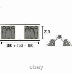 Portal Outdoors Beta 6 person Spacious 2 Bedroom Tent Large Family camping tent