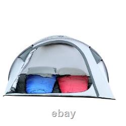 Pro Action 4 Adults 1 Room Pop Up Camping Tent Black & Grey