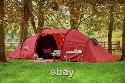 Pro Action 6 Person 3 Room Tunnel Tunnel Family Camping Tent
