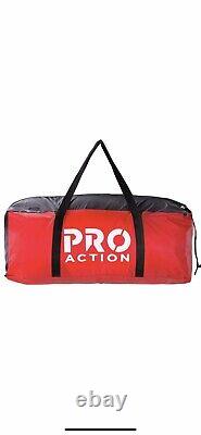 ProAction 3 Room 6 Person Tunnel Camping Tent Red