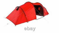 ProAction 6 Man 3 Room Tunnel Camping Tent Red