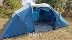 QUECHUA 4-Man Camping Tent Arpenaz 4.2 family tent two bedrooms blue used QUECHUA 4-Man Camping Tent Arpenaz 4.2 family tent two bedrooms blue used
