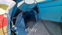 QUECHUA 4-Man Camping Tent Arpenaz 4.2 family tent two bedrooms blue used QUECHUA 4-Man Camping Tent Arpenaz 4.2 family tent two bedrooms blue used