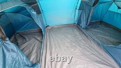 QUECHUA 4-Man Camping Tent Arpenaz 4.2 family tent two bedrooms blue used QUECHUA 4-Man Camping Tent Arpenaz 4.2 family tent two bedrooms blue used
