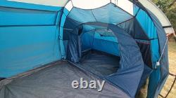 QUECHUA 4-Man Camping Tent Arpenaz 4.2 family tent two bedrooms blue used QUECHUA 4-Man Camping Tent Arpenaz 4.2 family tent two bedrooms blue used