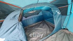 QUECHUA 4-Man Camping Tent Arpenaz 4.2 family tent two bedrooms blue used QUECHUA 4-Man Camping Tent Arpenaz 4.2 family tent two bedrooms blue used