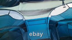 QUECHUA 4-Man Camping Tent Arpenaz 4.2 family tent two bedrooms blue used QUECHUA 4-Man Camping Tent Arpenaz 4.2 family tent two bedrooms blue used