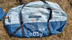 QUECHUA 4-Man Camping Tent Arpenaz 4.2 family tent two bedrooms blue used QUECHUA 4-Man Camping Tent Arpenaz 4.2 family tent two bedrooms blue used
