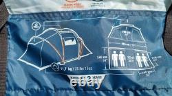 QUECHUA 4-Man Camping Tent Arpenaz 4.2 family tent two bedrooms blue used QUECHUA 4-Man Camping Tent Arpenaz 4.2 family tent two bedrooms blue used