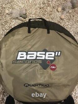Quechua Base II Seconds'full' pop up Tent, good condition, beige