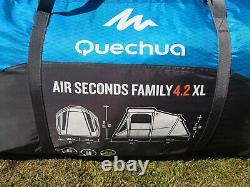 Quechua inflatable tent Air Seconds Family 4.2 xl tall blow up large pump camp