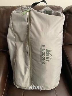 REI Kingdom 6 tent Large with 2 rooms, rainfly, and vestibule