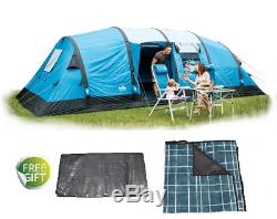 ROYAL ATLANTA AIR 8 PERSON TENT & CARPET & GROUNDSHEET camping family large