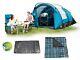 Royal Portland Air 4 Person Tent & Carpet & Groundsheet Camping Family Valdes