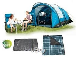 ROYAL PORTLAND AIR 4 PERSON TENT & CARPET & GROUNDSHEET camping family valdes