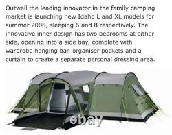 Rare Outwell Idaho L 6/8 Person Tent with additional awning GREAT CONDITION