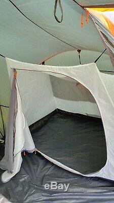 Regatta 6 person large family camping tent 3 bedroom green-orange 928/1617(D)