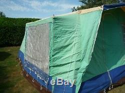 Relum 7 Berth Vintage Retro Framestrong Canvas Tent Large 4.3 X 4 Metres