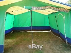 Relum 7 Berth Vintage Retro Framestrong Canvas Tent Large 4.3 X 4 Metres