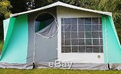 Relum Super 7K Large 7 Berth Frame Canvas Tent Kitchen model Marquee Vintage VGC