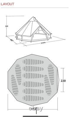 Robens Klondike Grande Tent Inc Footprint, Porch & Carpet. Sleeps Up to 9 People