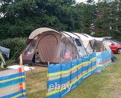 Royal Athens 6, 6 Person Tunnel Multi-Room Tent 3000mm HH Porch Dark Sleep