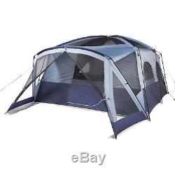 Screen Porch 12-Person Cabin Tent With 2 Entrances Outdoor Family Camping Shelter