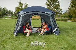 Screen Porch 12-Person Cabin Tent With 2 Entrances Outdoor Family Camping Shelter