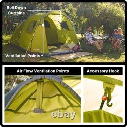 Sendero 4 Waterproof Tunnel Tent Spacious Porch for Family Camping