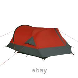 Silicone Biker 2 dome tent, 2 person tent waterproof 5000mm Orange-Red