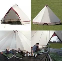 Skandika Comanche Tipi Teepee 8 Person Camping Tent Large Sewn-in Floor