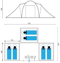 Skandika Daytona XXL Tent 6-person Green & Brown (SKA0045)