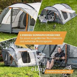 Skandika Egersund 5 Person Tunnel Family Large Tent Camping Sun Canopy New