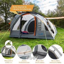 Skandika Egersund 5 Person Tunnel Family Large Tent Camping Sun Canopy New