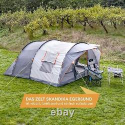 Skandika Egersund 5 Person Tunnel Family Large Tent Camping Sun Canopy New