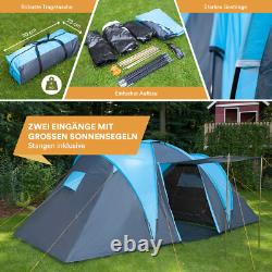 Skandika Hammerfest 4 Person/Man Family Tent Camping Dome Blue Canopy New