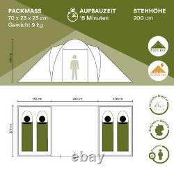 Skandika Hammerfest 4 Person/Man Family Tent Camping Dome Blue Canopy New