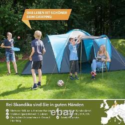 Skandika Hammerfest 4 Person/Man Family Tent Camping Dome Blue Canopy New