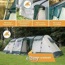 Skandika Hurric Large Family Tunnel Camping Tent with 2-4 Sleeping Cabins, 5000
