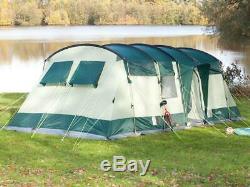 Skandika Hurricane 8 Family Tunnel Tent, Large Green Brand New