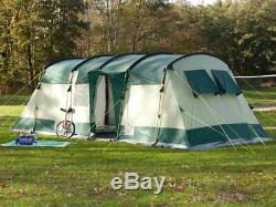 Skandika Hurricane 8 Family Tunnel Tent, Large Green Brand New